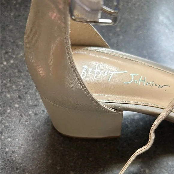 Betsey Johnson Silver Rhinestone Bridal/Wedding Heels - Picture 4 of 5